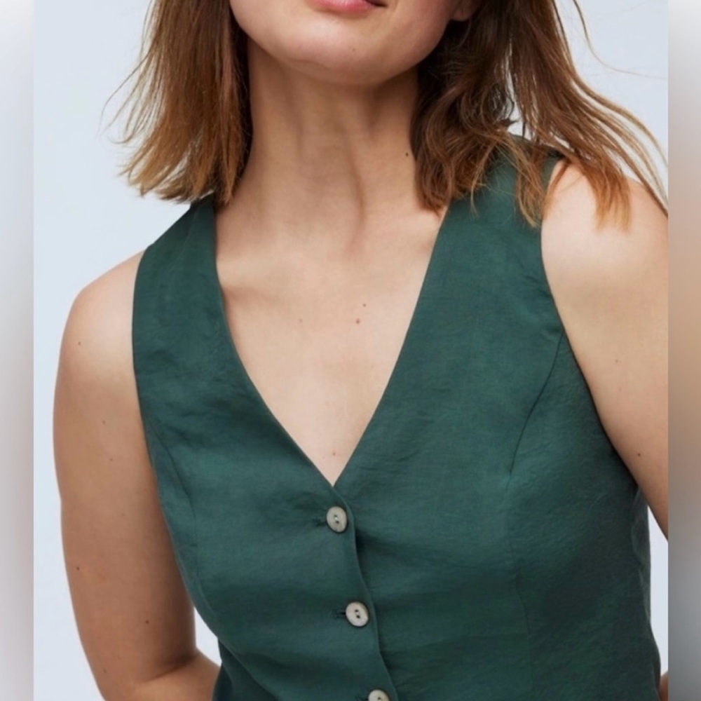 NWT, Madewell forest green vest, size 0